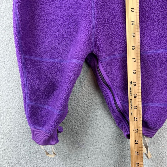 Vintage Patagonia Fleece One Piece Baby Bibs Overalls Blue Purple 2T Made In USA - Picture 7 of 11